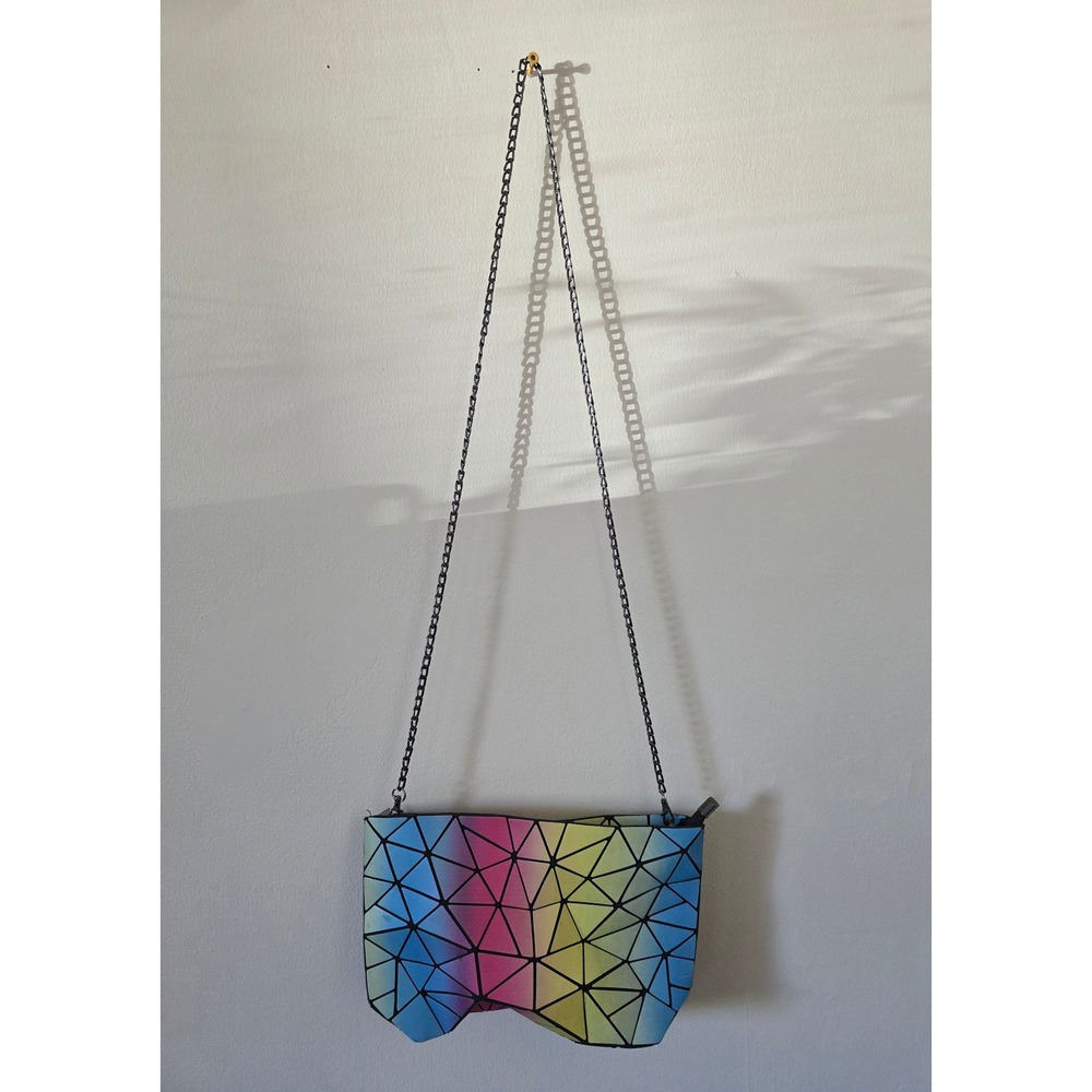 Bao Bao Holographic Geometric Crossbody Bag Rainbow Reflective Purse
